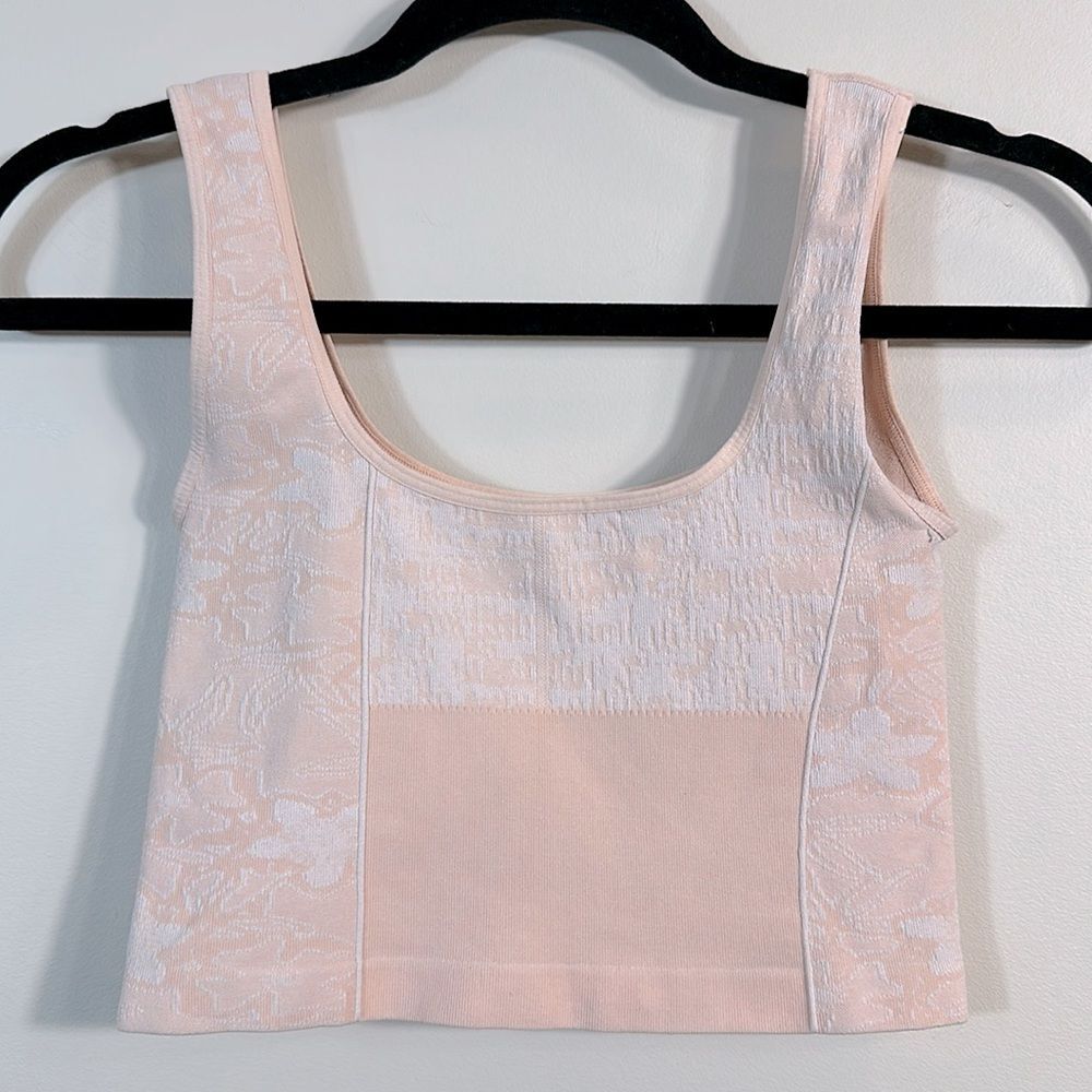 Free People Movement Pink Cropped Tank Top Sporty Athletic Women Size XS